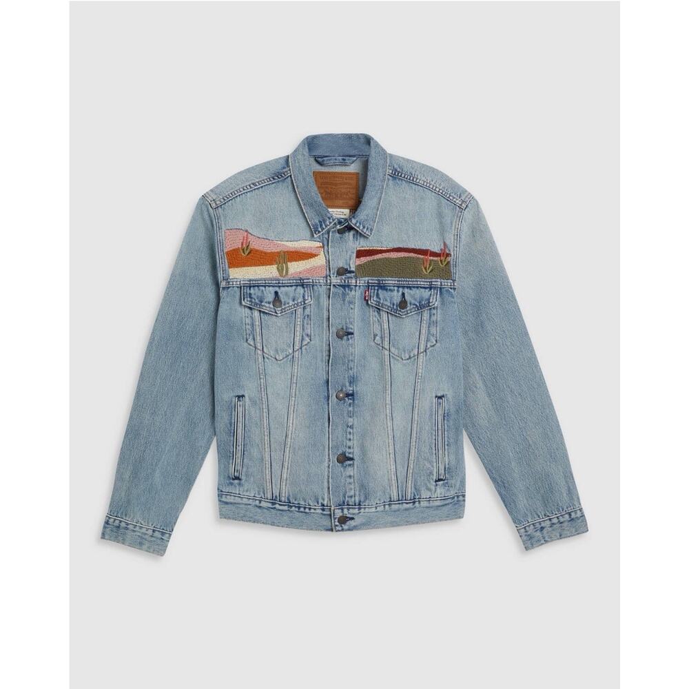 Scenic Route Set The Scene Trucker Levi Denim Jacket M